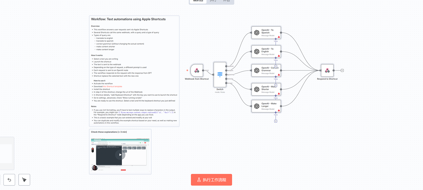 Apple Shortcuts文本自动化工作流 - 智能翻译与内容处理解决方案