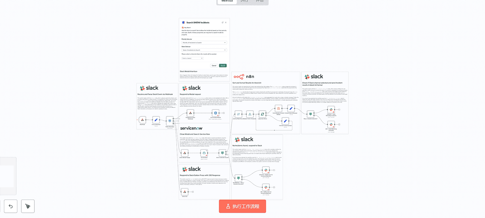 Slack与ServiceNow集成工作流：通过Slash命令查询事件详情