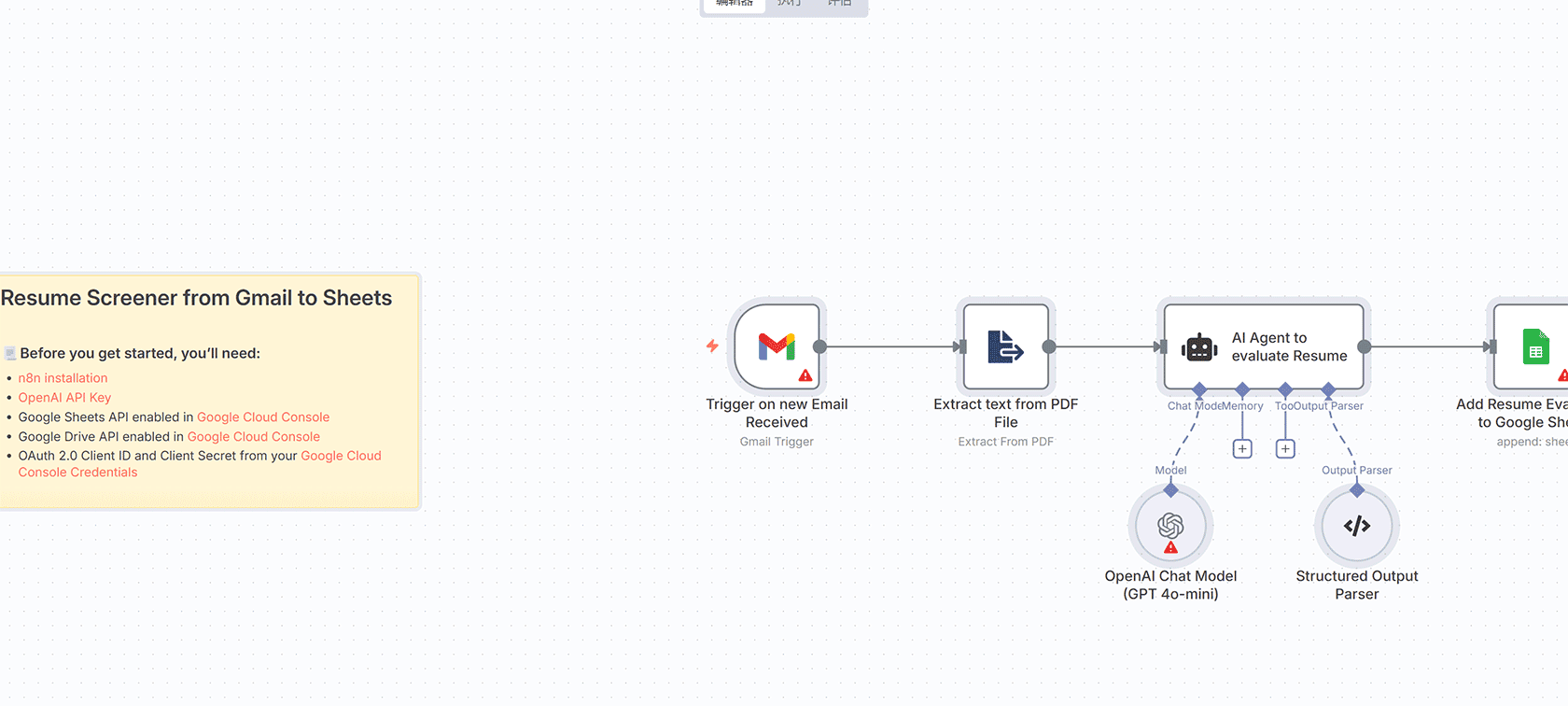 使用Google Gemini和Bright Data自动化LinkedIn工作搜索的n8n工作流