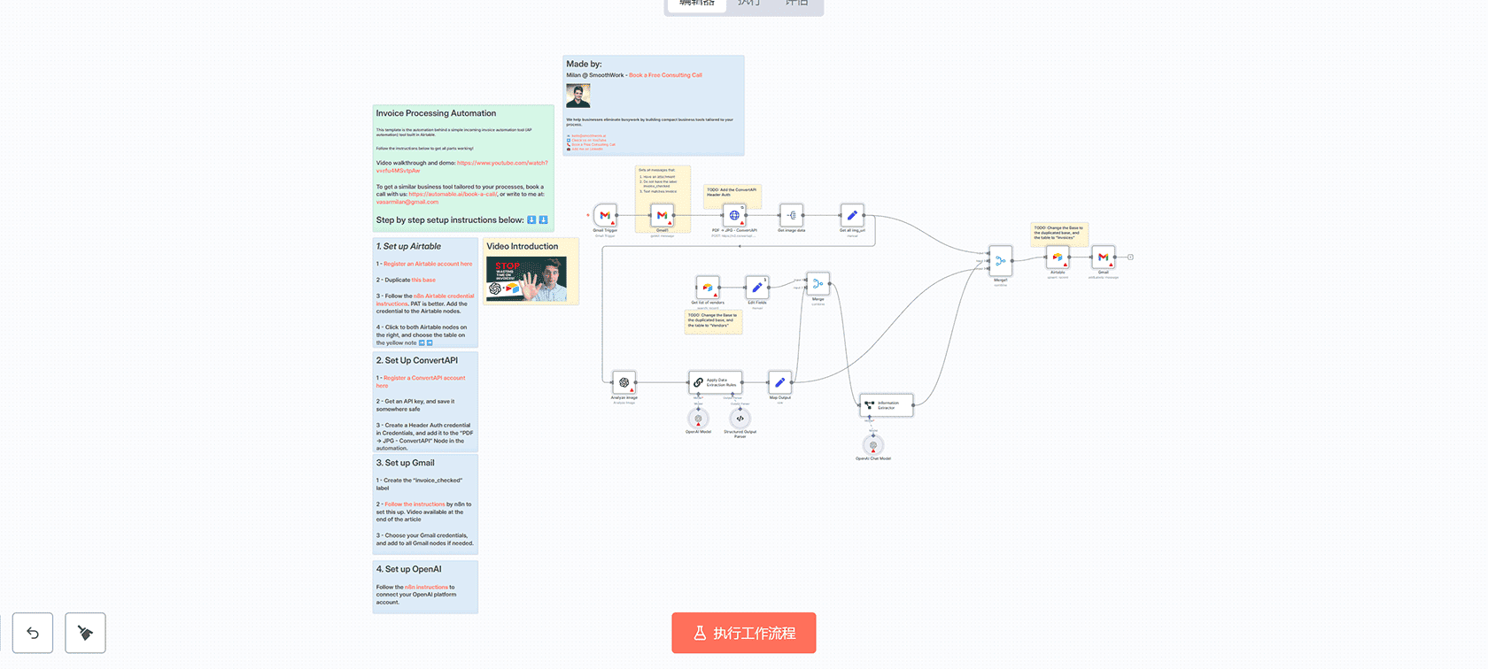 发票处理自动化工作流：使用AI和n8n实现智能发票管理 | n8n工作流