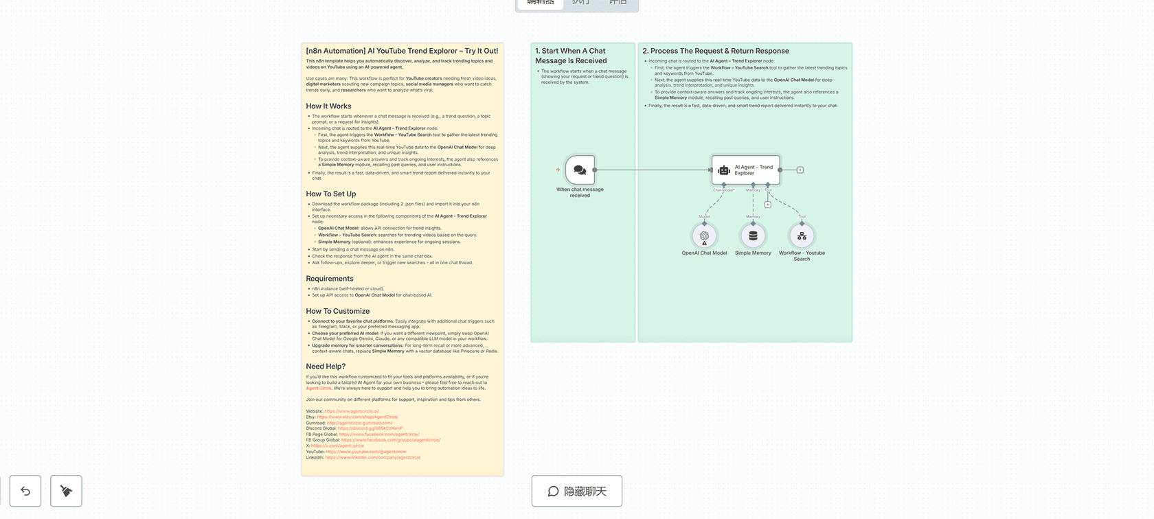 AI YouTube趋势探索器 - 自动发现和分析YouTube热门话题 | n8n工作流 | OpenAI + YouTube搜索