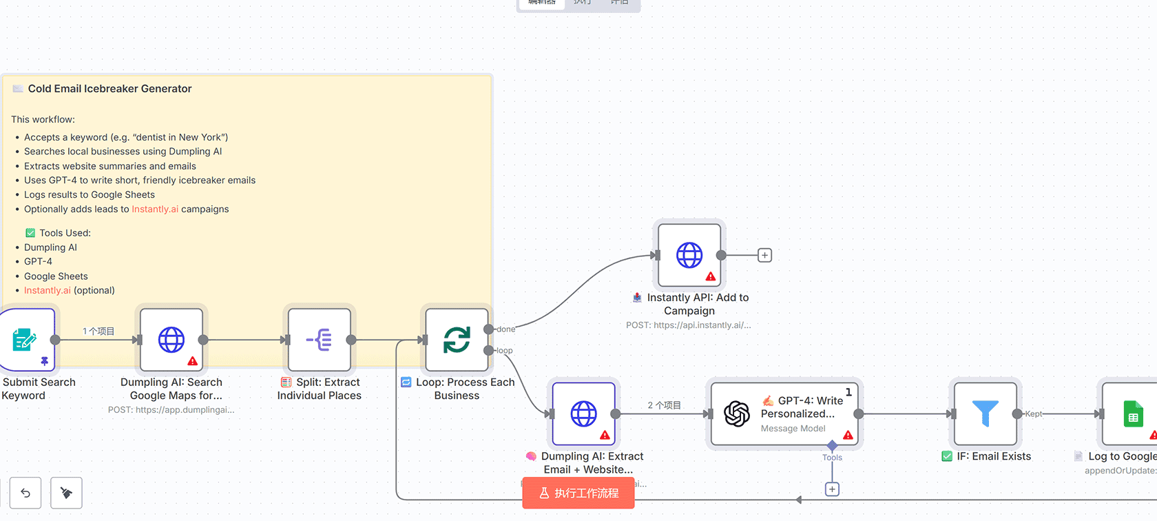 使用Dumpling AI和GPT-4从TikTok视频中提取营销洞察 - n8n工作流自动化