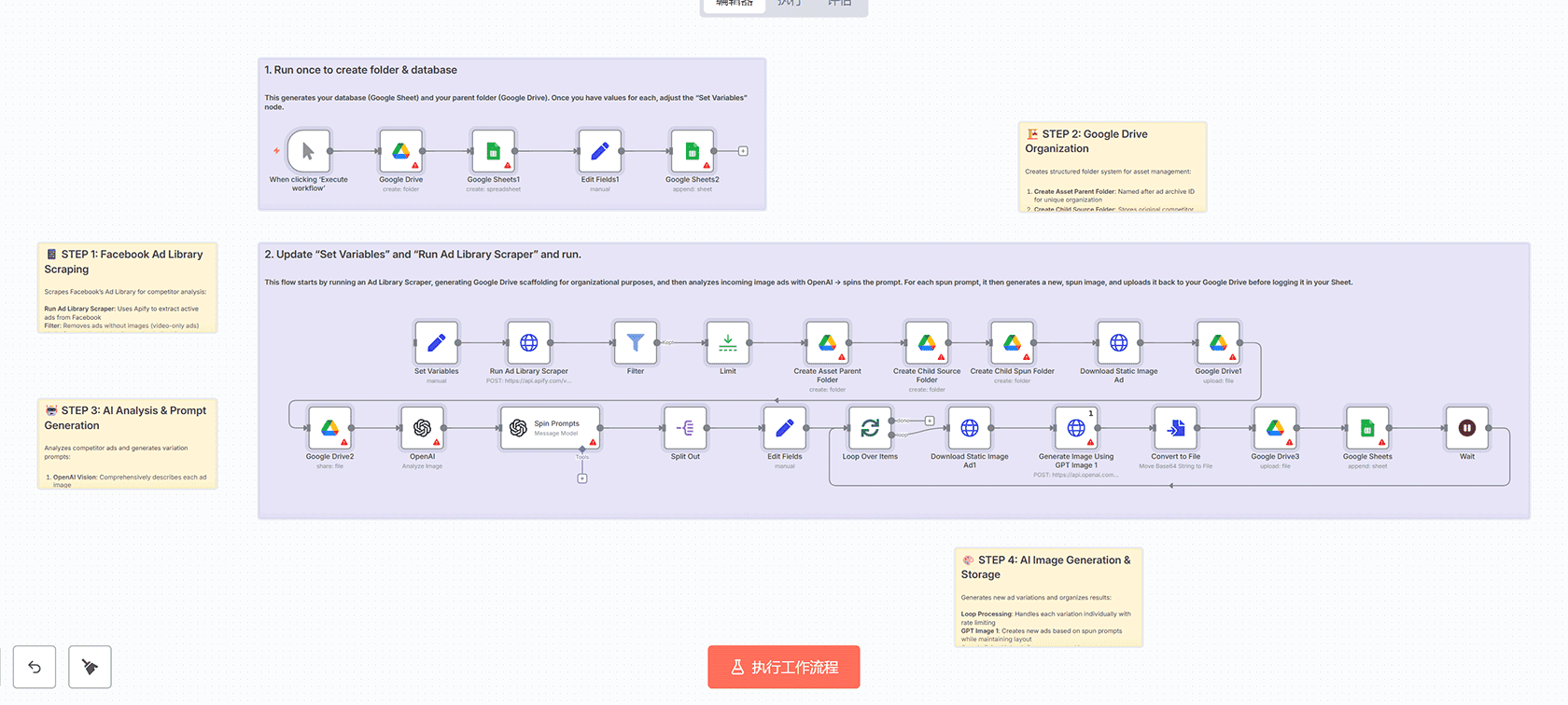 批量TikTok视频下载器与Google Drive上传器n8n工作流 | HTTP Request + Google Sheets自动化