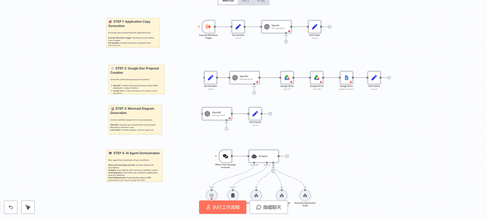 AI Upwork智能申请代理：n8n工作流自动化生成定制化提案与图表
