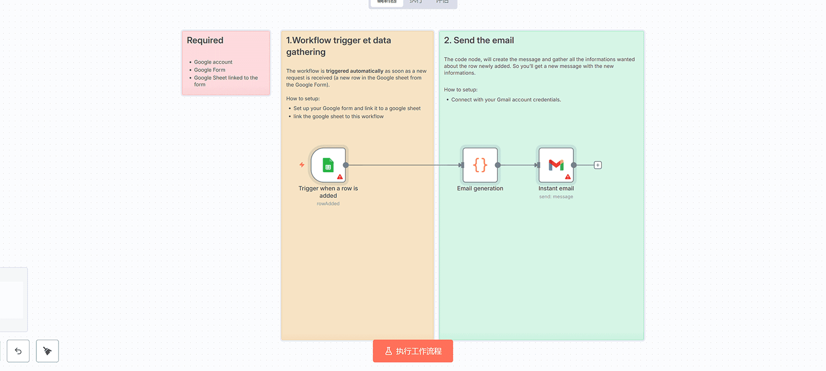 Google Form每日汇总邮件工作流 | n8n自动化 | Google Sheets与Gmail集成