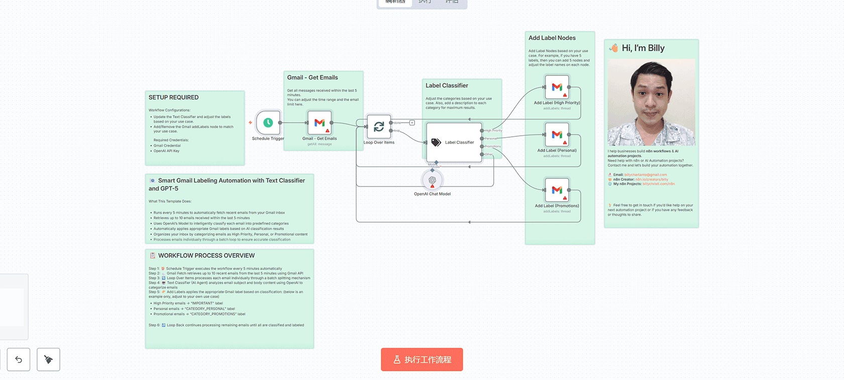 面向Web托管公司的AI客户支持聊天机器人n8n工作流 - Webhook与Google Gemini集成