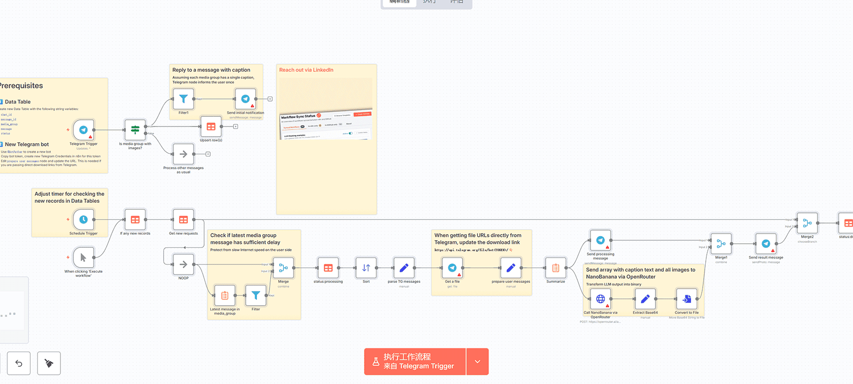 WhatsApp收据处理自动化工作流 - n8n工作流实现智能发票分析