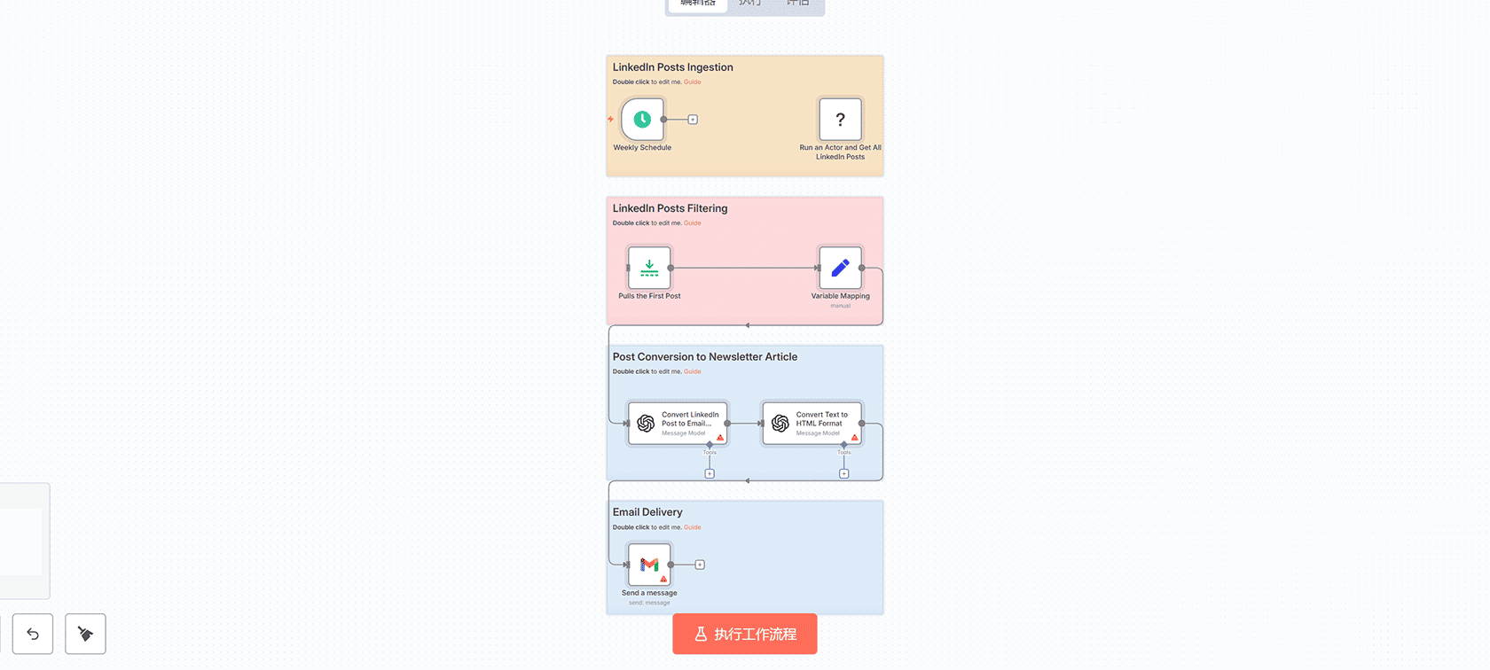 YouTube到LinkedIn内容引擎n8n工作流:自动视频转录与AI帖子生成